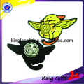 Dyed black custom cartoon animal enamel lapel pin badge